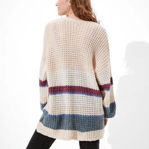 American Eagle Striped Multi Colored Knit Cardigan